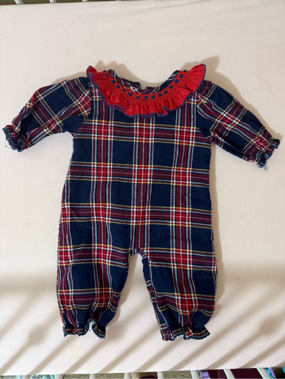 The Smocked Flamingo Christmas Romper